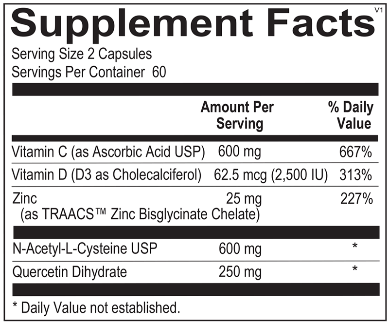 OrthoMune supplement facts image