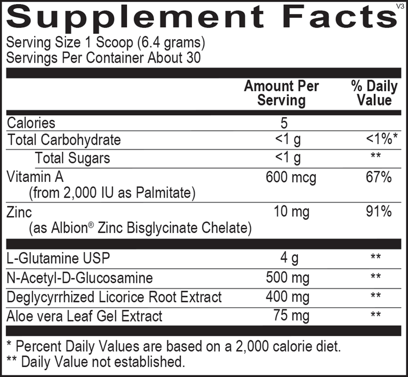 GlutaShield® Chocolate supplement facts image