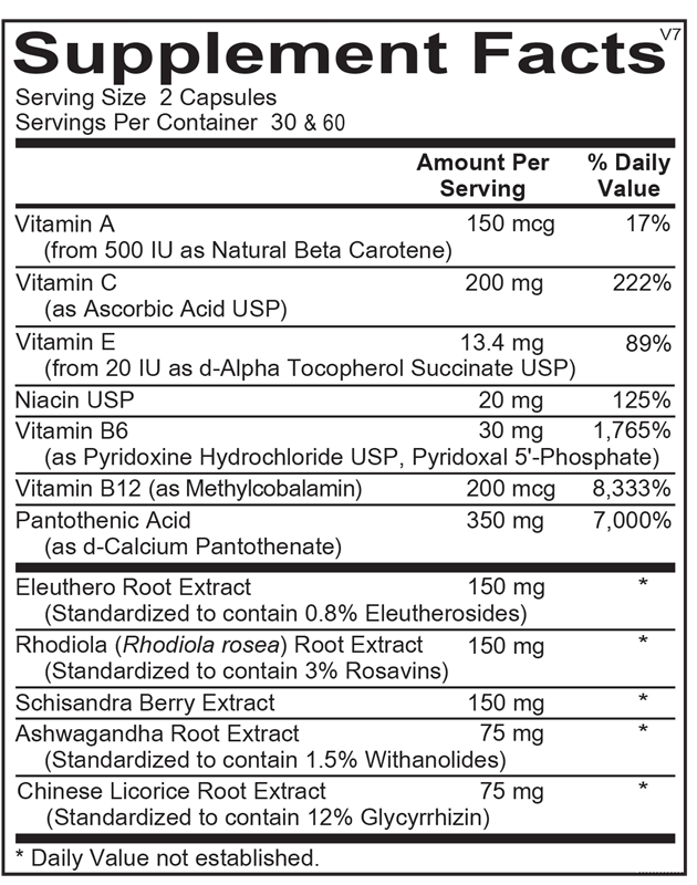 Adapten-All supplement facts image