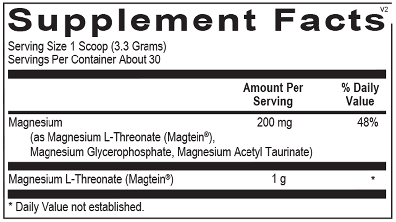 CereMag supplement facts image